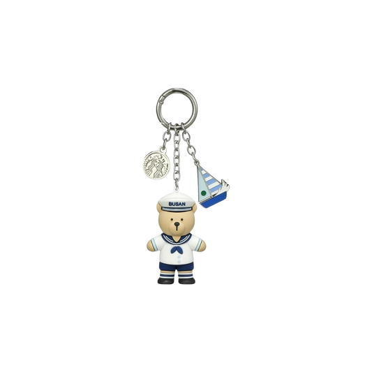 [K-Starbucks] Korean Regional Collection BUSAN KEYCHAIN 스타벅스 안녕 부산 베어리스타 키체인