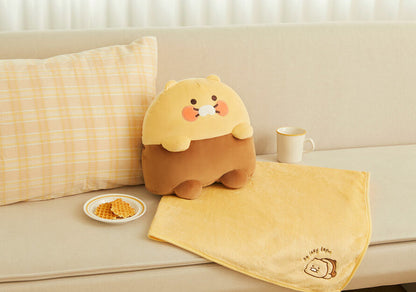 Kakao Friends: Car Cushion Blanket Choonsik 포근한 차량용 쿠션 담요 춘식이