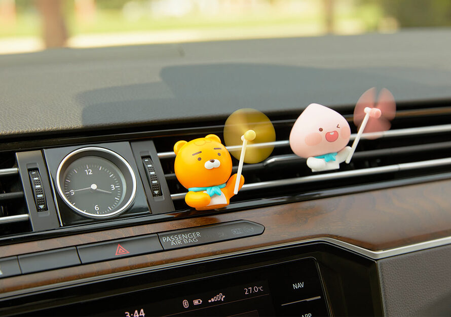 Kakao Friends: Pinwheel Car air Freshener Little Apeach 바람개비 방향제 리틀어피치