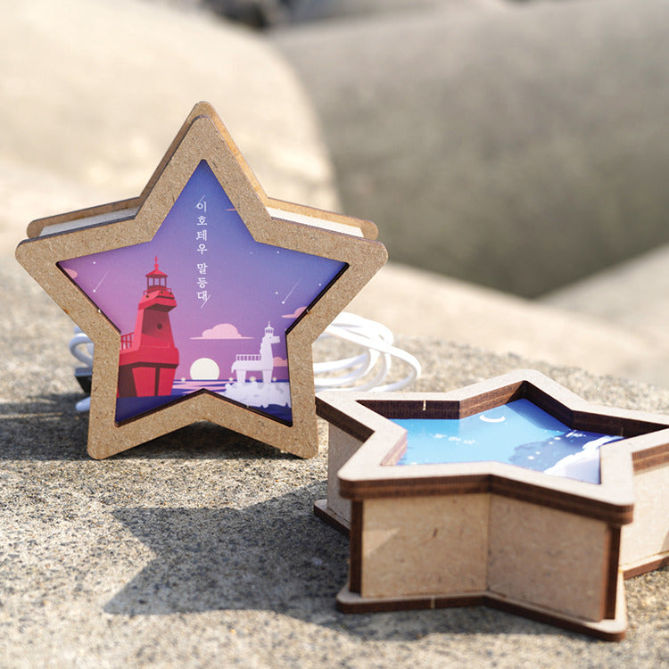 COPE JEJU: DIY Emotional Jeju Illustration Mini Mood Light  (Biyangdo or Iho Tewoo) DIY 감성 제주 일러스트 미니 무드등  (비양도 or 이호테우)