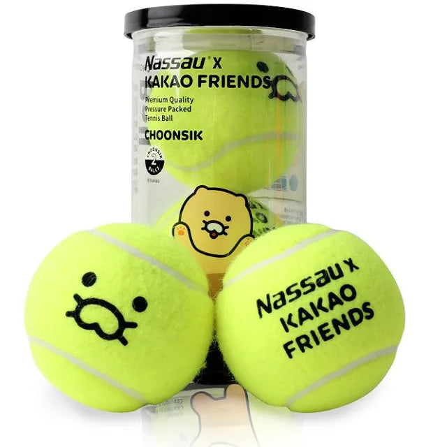 Kakao Friends: Nassau Tennis Balls (2 PCS) 카카오프렌즈: 낫소 테니스 공(2입)