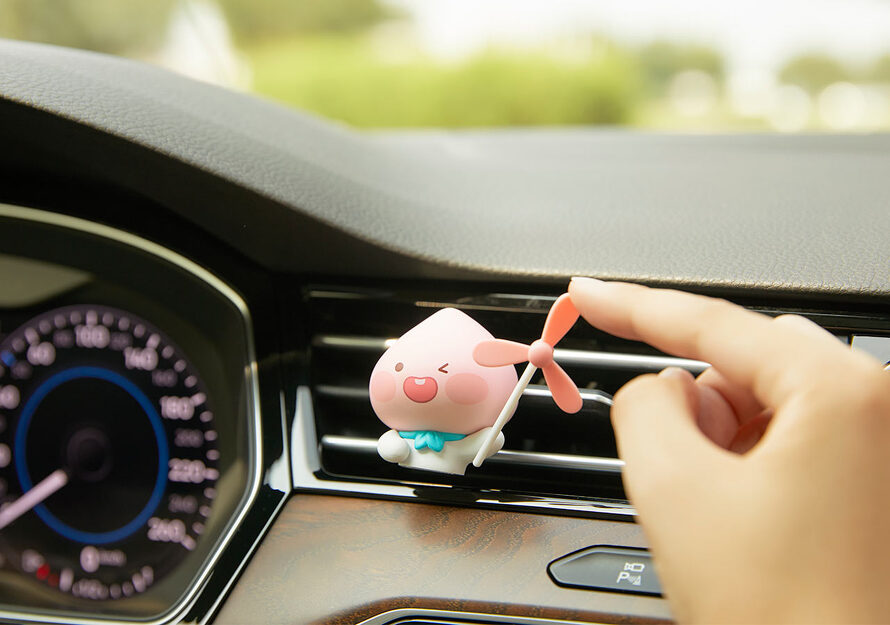 Kakao Friends: Pinwheel Car air Freshener Little Apeach 바람개비 방향제 리틀어피치