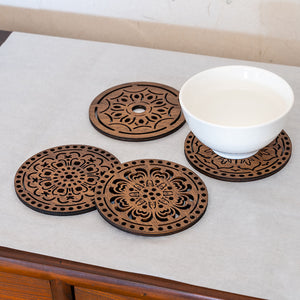 COPE JEJU: Lotus Pattern Sumaksae Tea Coaster 연꽃무늬 수막새 티코스터