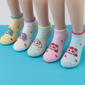 Catch Tiniping Kids Non-Slip Socks 5pcs Set 새콤달콤 캐치티니핑 아동용 미끄럼방지 발목 양말 5족 세트