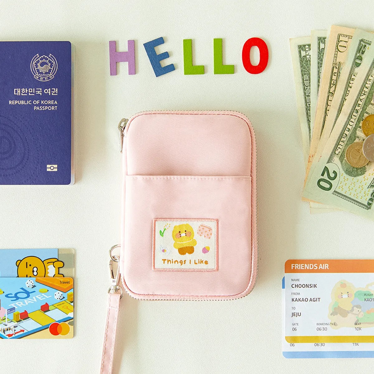 [KAKAO FRIENDS] Multi Passport Wallet Choonsik - 춘식이 멀티 여권지갑 춘식이