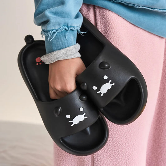 [KAKAO FRIENDS] Black Choonsik Slipper Women Choonsik - 블랙춘 슬리퍼 여성 춘식이