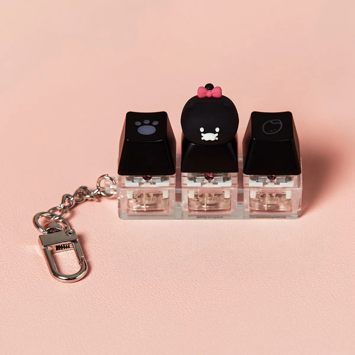 [KAKAO FRIENDS] Black Choonsik LED Figure Keyring Choonsik - 블랙춘 LED키캡 피규어키링 춘식이