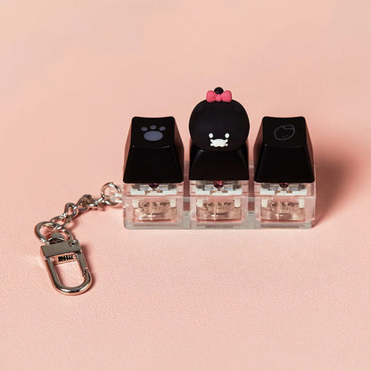 [KAKAO FRIENDS] Black Choonsik LED Figure Keyring Choonsik - 블랙춘 LED키캡 피규어키링 춘식이