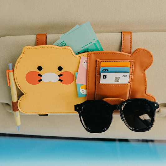 [KAKAO FRIENDS] Car Sun Visor Organizer_Choonsik - 차량용 선바이저 오거나이저 춘식이