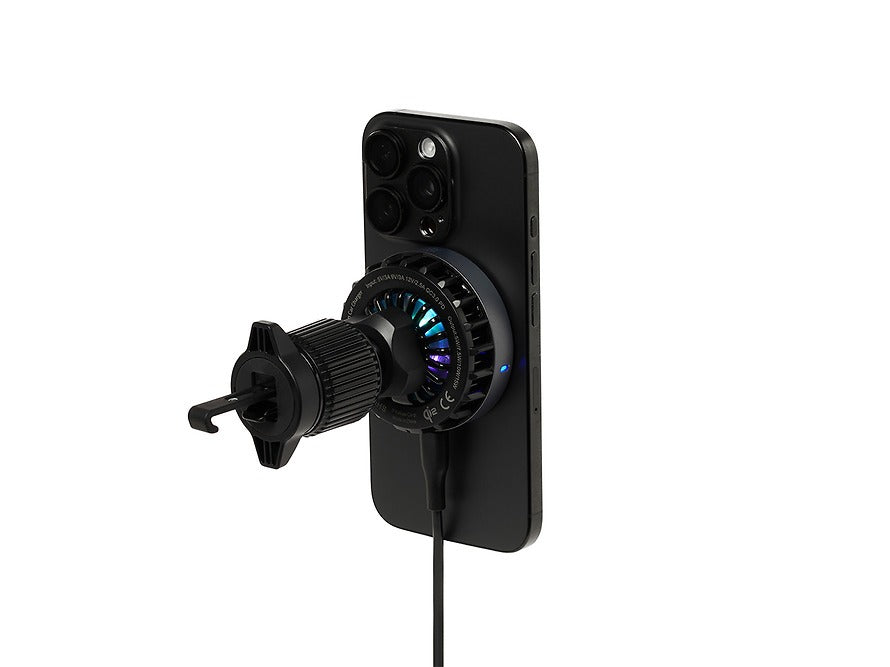 [KAKAO FRIENDS] MagSafe Cooling Fan Car Charger Choonsik - 블랙춘 Qi2 맥세이프 쿨링팬 차량용 충전기 춘식이