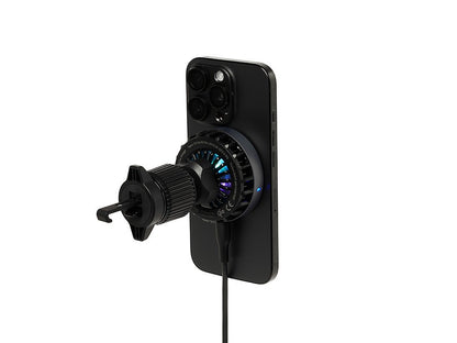 [KAKAO FRIENDS] MagSafe Cooling Fan Car Charger Choonsik - 블랙춘 Qi2 맥세이프 쿨링팬 차량용 충전기 춘식이