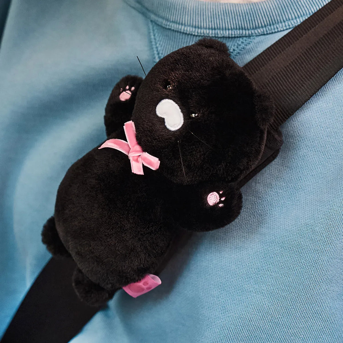 [KAKAO FRIENDS] Black Choon Seatbelt Cover_Choonsik 블랙춘 안전벨트 커버_춘식이