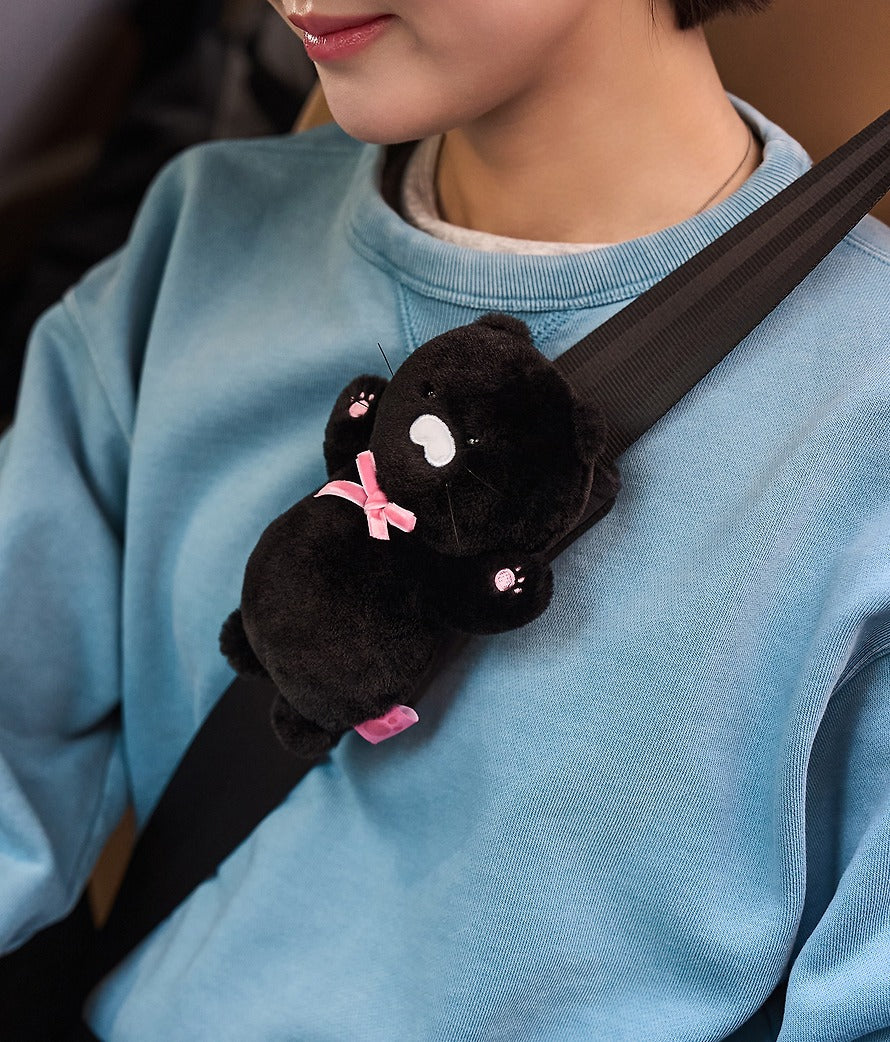 [KAKAO FRIENDS] Black Choon Seatbelt Cover_Choonsik 블랙춘 안전벨트 커버_춘식이