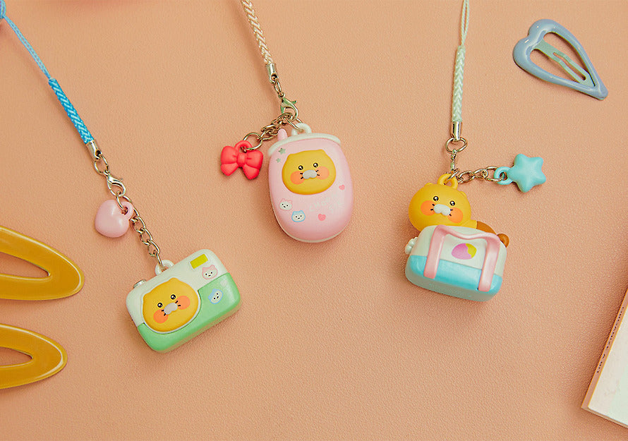 [KAKAO FRIENDS] Choonsik Savage Strap Keyring (Camera)	세비지 스트랩 키링 (카메라)_춘식이