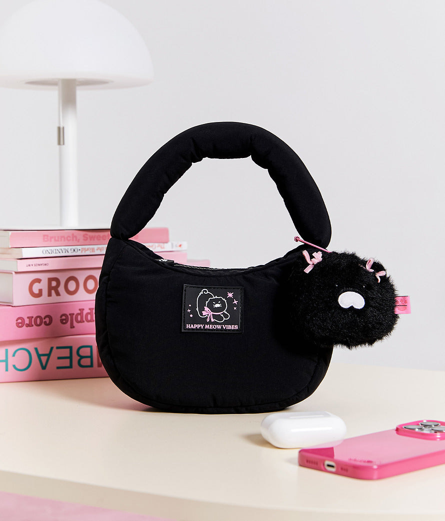[KAKAO FRIENDS] Choonsik Black Padding Mini Tote Bag - 블랙패딩 미니 토트백_춘식이