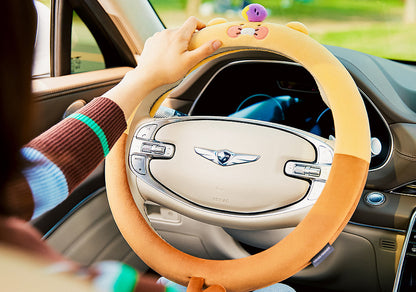 [KAKAO FRIENDS] Choonsik Cozy Car Steering Wheel Cover - 포근한 차량용 핸들 커버_춘식이