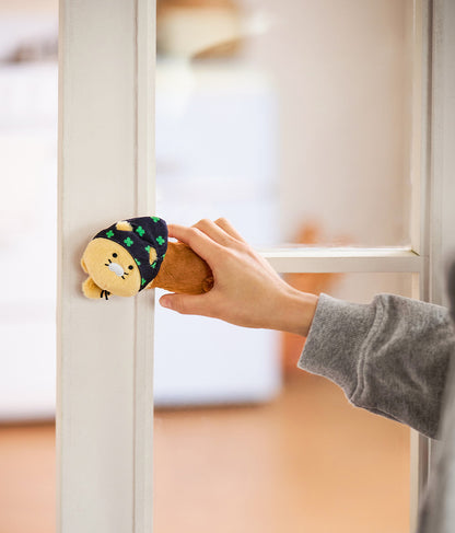 [KAKAO FRIENDS] Choonsik Clover Bandana Doorknob Cover - 클로버 두건 문고리 커버 인형 춘식이