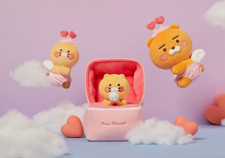 [KAKAO FRIENDS] Large Choonsik Diamond Ring Propose Stuffy - 대형 춘식이 러브 다이아 반지 프로포즈 인형