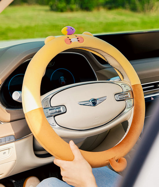 [KAKAO FRIENDS] Choonsik Cozy Car Steering Wheel Cover - 포근한 차량용 핸들 커버_춘식이