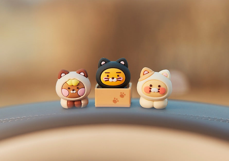 [KAKAO FRIENDS] Meow Mini Car Deco Figure Set - 냥냥 차량용 미니 데코 피규어 세트