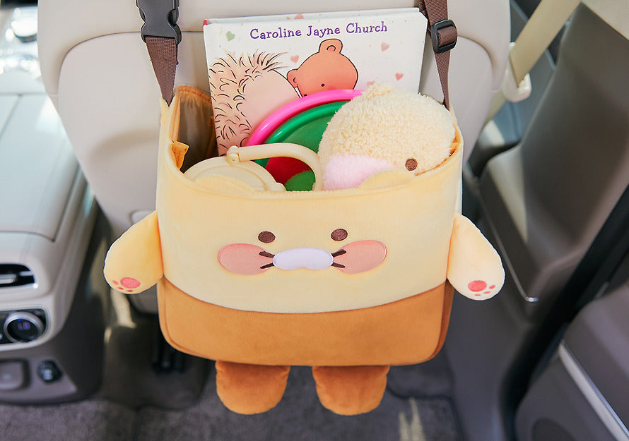[KAKAO FRIENDS] Choonsik Car Headrest Organizer Basket	차량용 헤드레스트 수납 바구니_춘식이