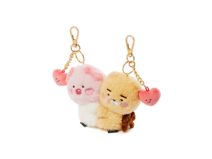 [KAKAO FRIENDS] Little Ryan & Apeach Love Magnet Keyring Stuffy Set - 러브 마그넷 키링 인형 세트_리틀라이언 & 리틀어피치