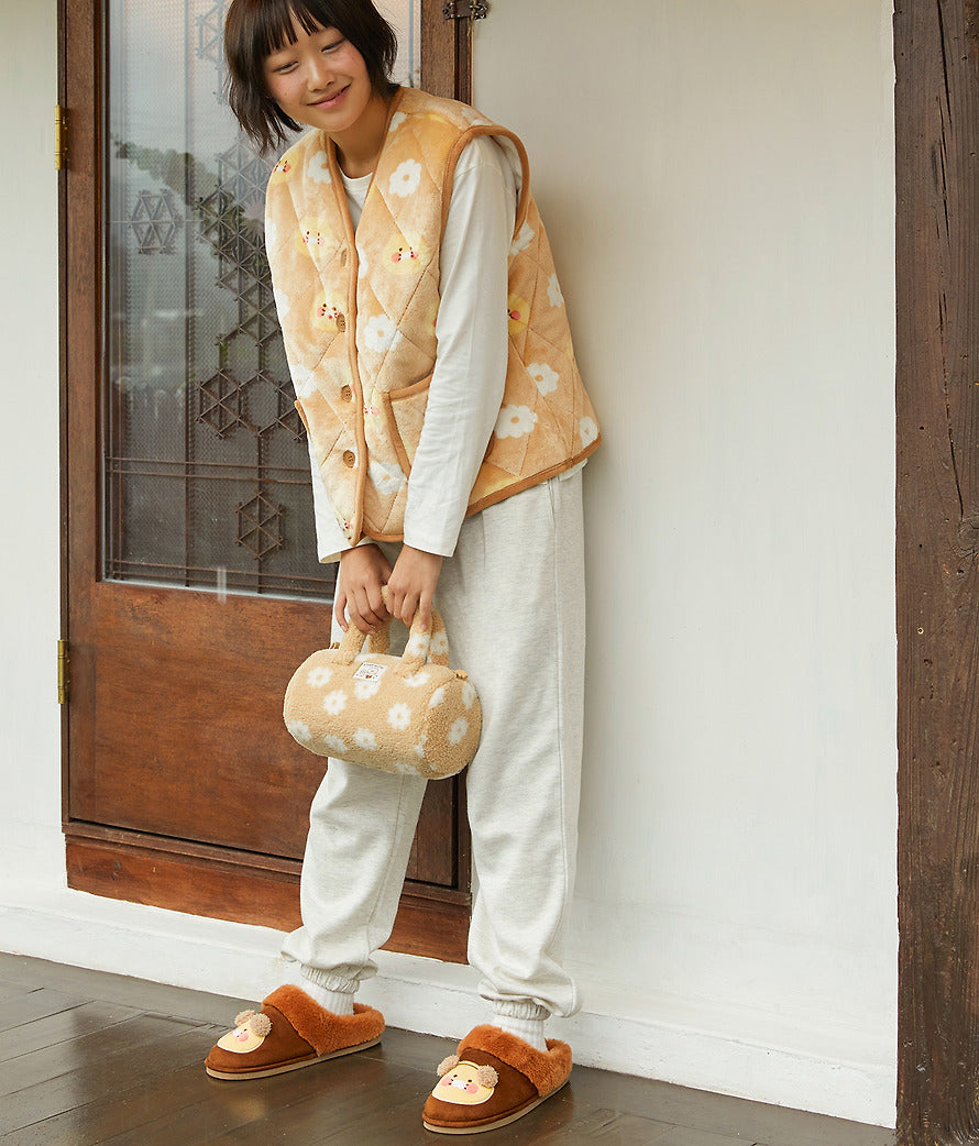 [KAKAO FRIENDS] Choonsik Country Style Buckle Tote Bag - 시골집 부클 토트백_춘식이