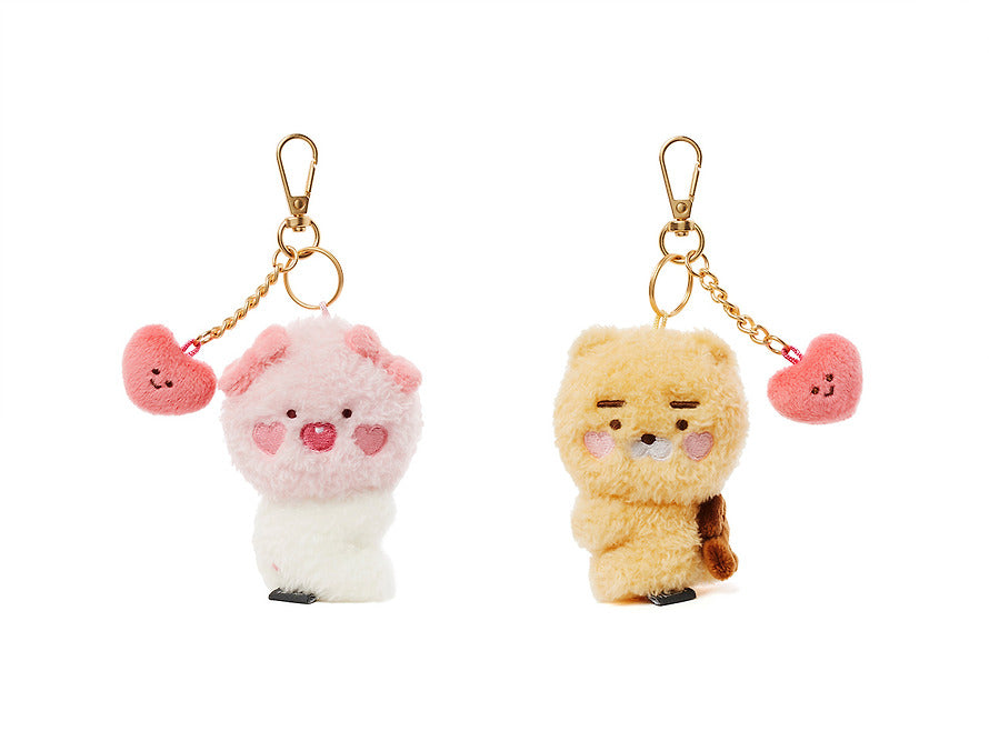 [KAKAO FRIENDS] Little Ryan & Apeach Love Magnet Keyring Stuffy Set - 러브 마그넷 키링 인형 세트_리틀라이언 & 리틀어피치