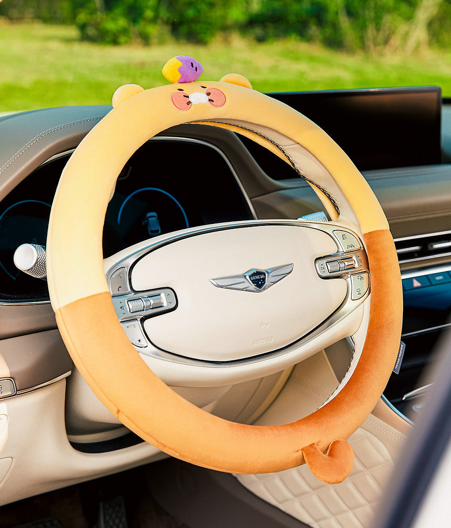 [KAKAO FRIENDS] Choonsik Cozy Car Steering Wheel Cover - 포근한 차량용 핸들 커버_춘식이