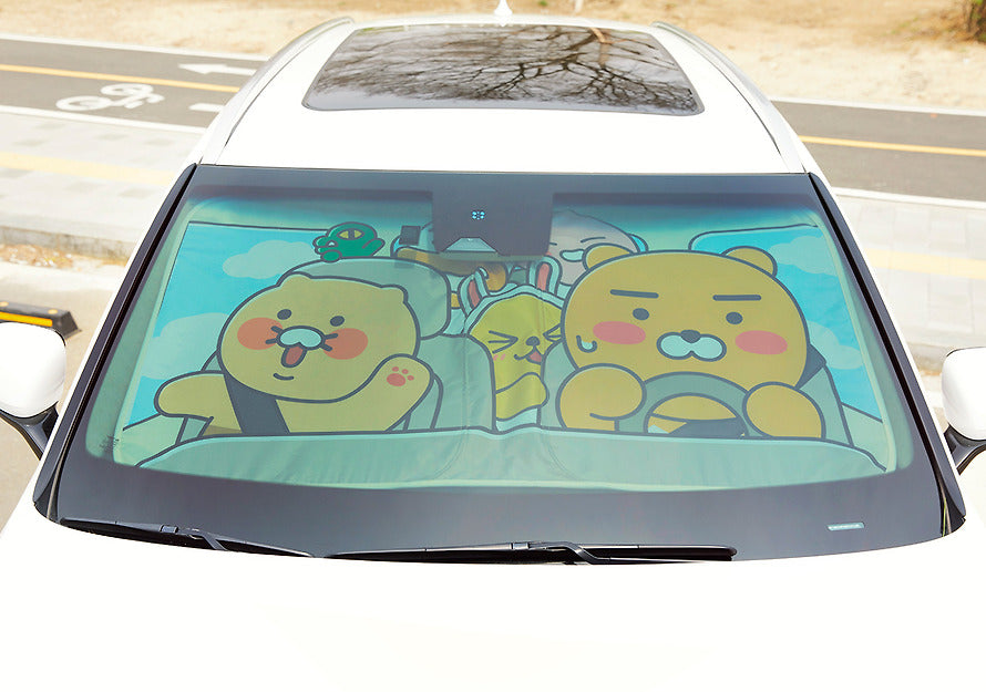 [KAKAO FRIENDS] Kakao Friends Car Windshield Sunshade	차량 전면 유리 햇빛 가리개_프렌즈