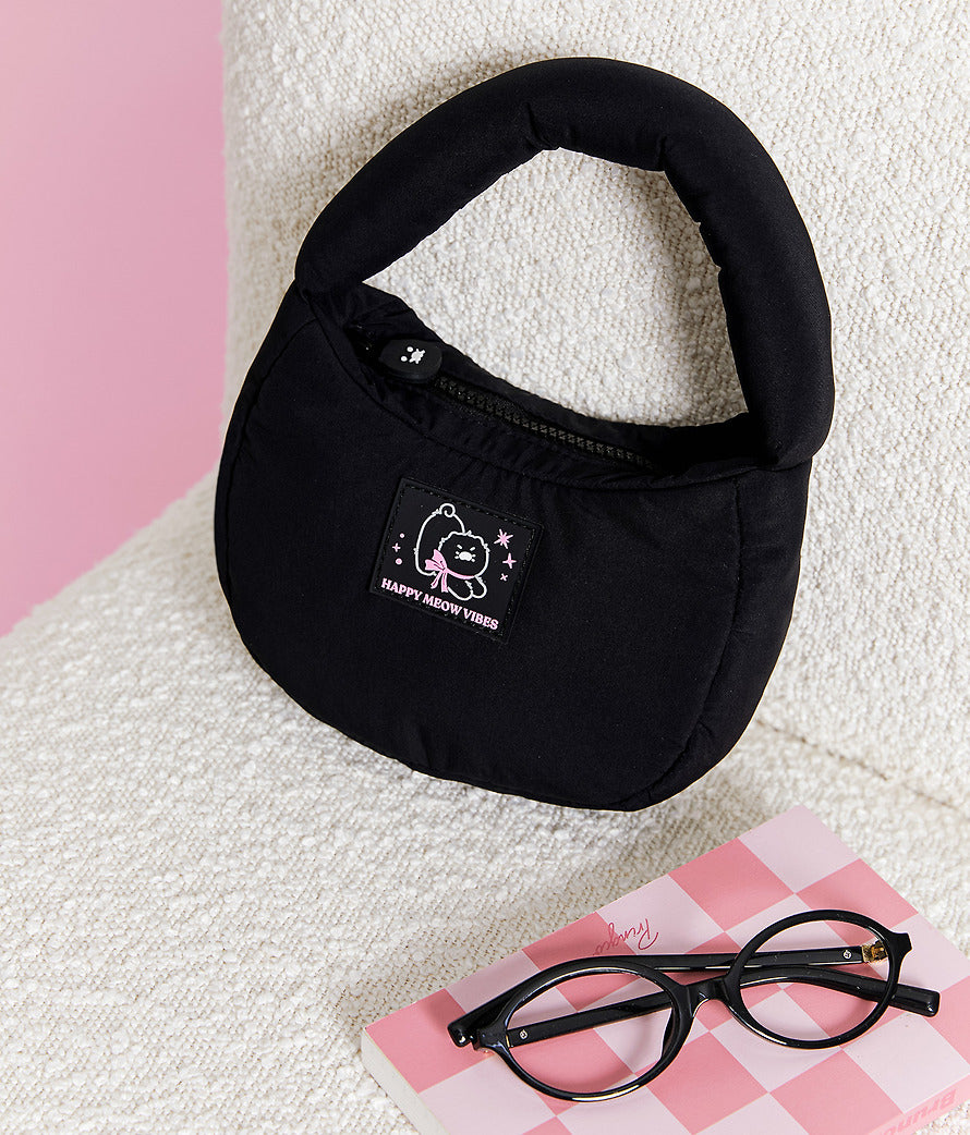 [KAKAO FRIENDS] Choonsik Black Padding Mini Tote Bag - 블랙패딩 미니 토트백_춘식이