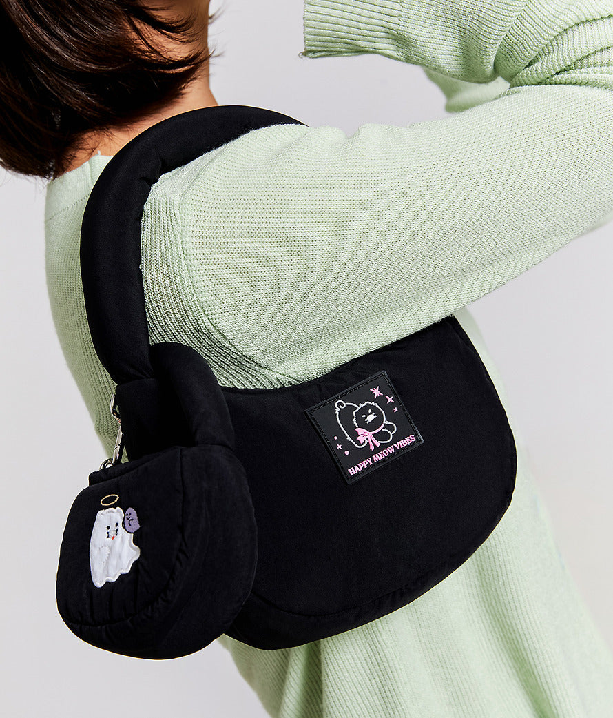 [KAKAO FRIENDS] Choonsik Black Padding Mini Tote Bag - 블랙패딩 미니 토트백_춘식이