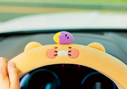 [KAKAO FRIENDS] Choonsik Cozy Car Steering Wheel Cover - 포근한 차량용 핸들 커버_춘식이