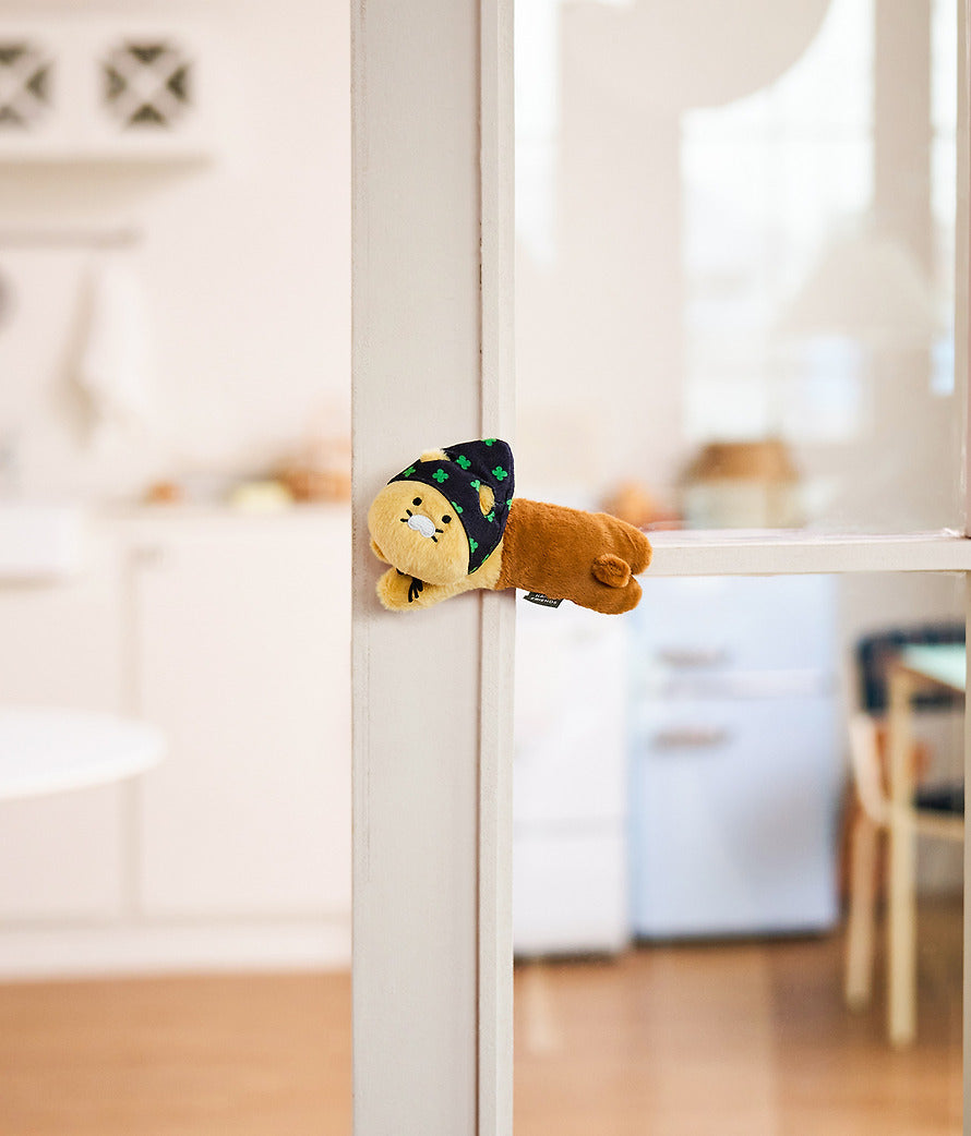 [KAKAO FRIENDS] Choonsik Clover Bandana Doorknob Cover - 클로버 두건 문고리 커버 인형 춘식이