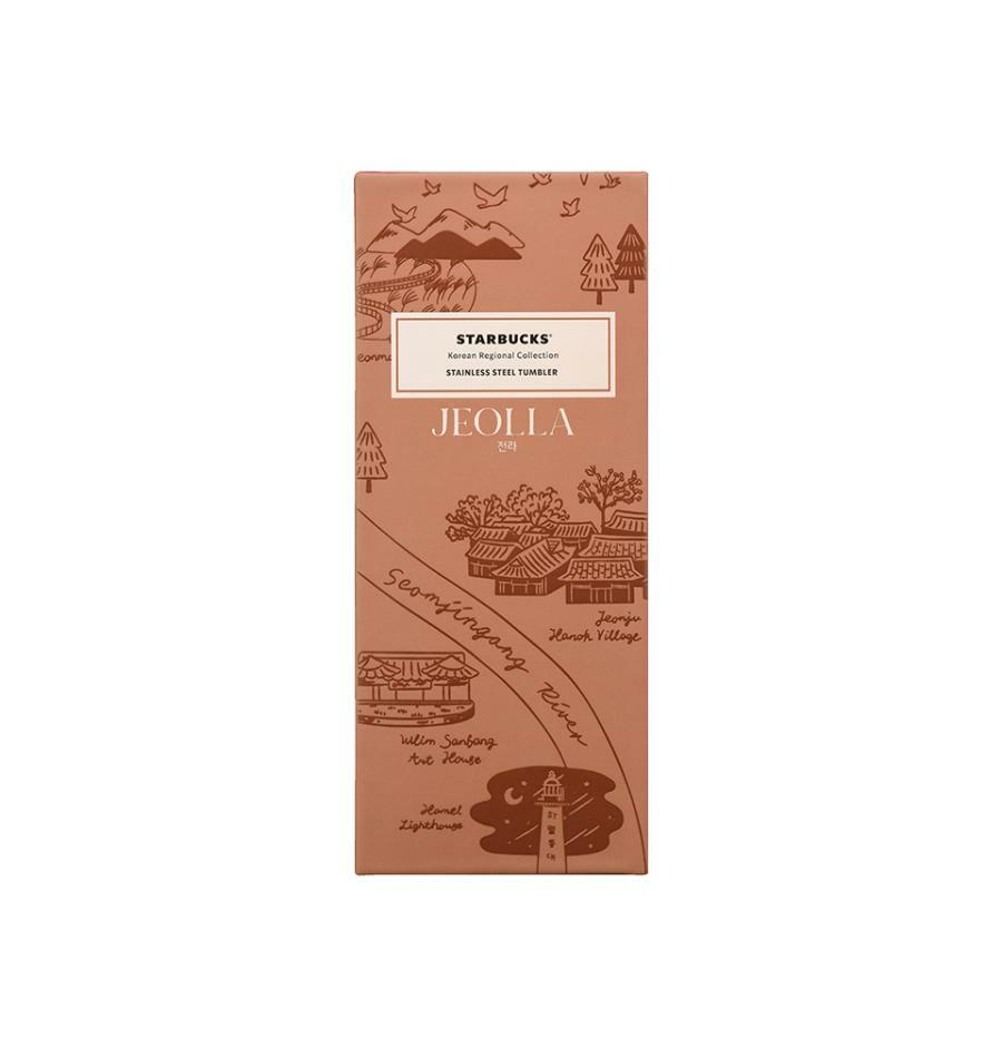[K-Starbucks] Korean Regional Collection SS JEOLLA Tumbler - SS 안녕 전라 텀블러 355ml