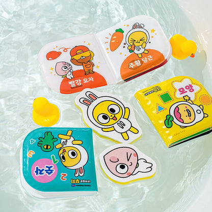 [KAKAO FRIENDS] Kids Waterproof Bath Book 3pc set - 내 마음은 무지 목욕놀이 어린이용 책 3개 세트
