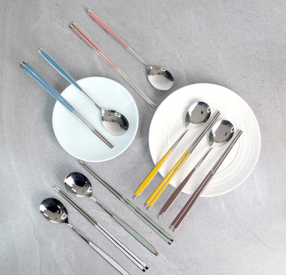 [GOLDENBELL] Premium Ceramic Color Spoon & Chopstick Set For 6 - 골든벨 칼라 세라믹 한수저 6인 세트