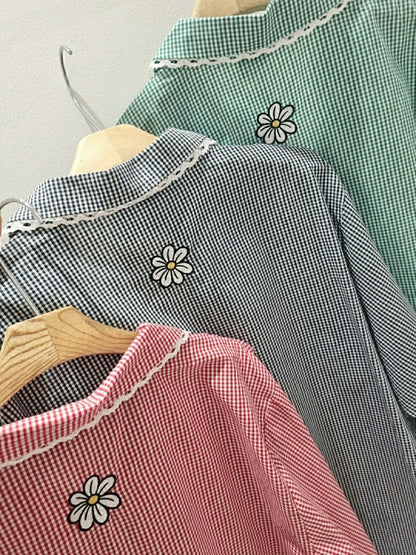 [DISNEY] Alice in Wonderland Check Pajama Set - 디즈니 엘리스 케릭터 잠옷, 파자마 세트