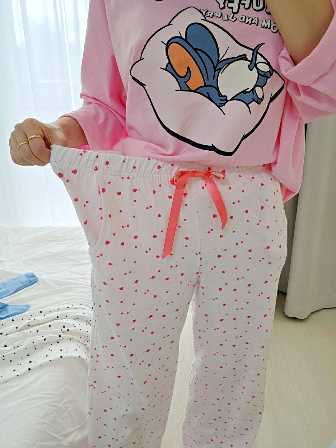 [DISNEY] Tom and Jerry Be Happy Pajama Set - 디즈니 톰과 제리 잠옷, 파자마 세트