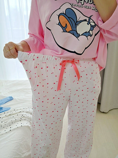 [DISNEY] Tom and Jerry Be Happy Pajama Set - 디즈니 톰과 제리 잠옷, 파자마 세트