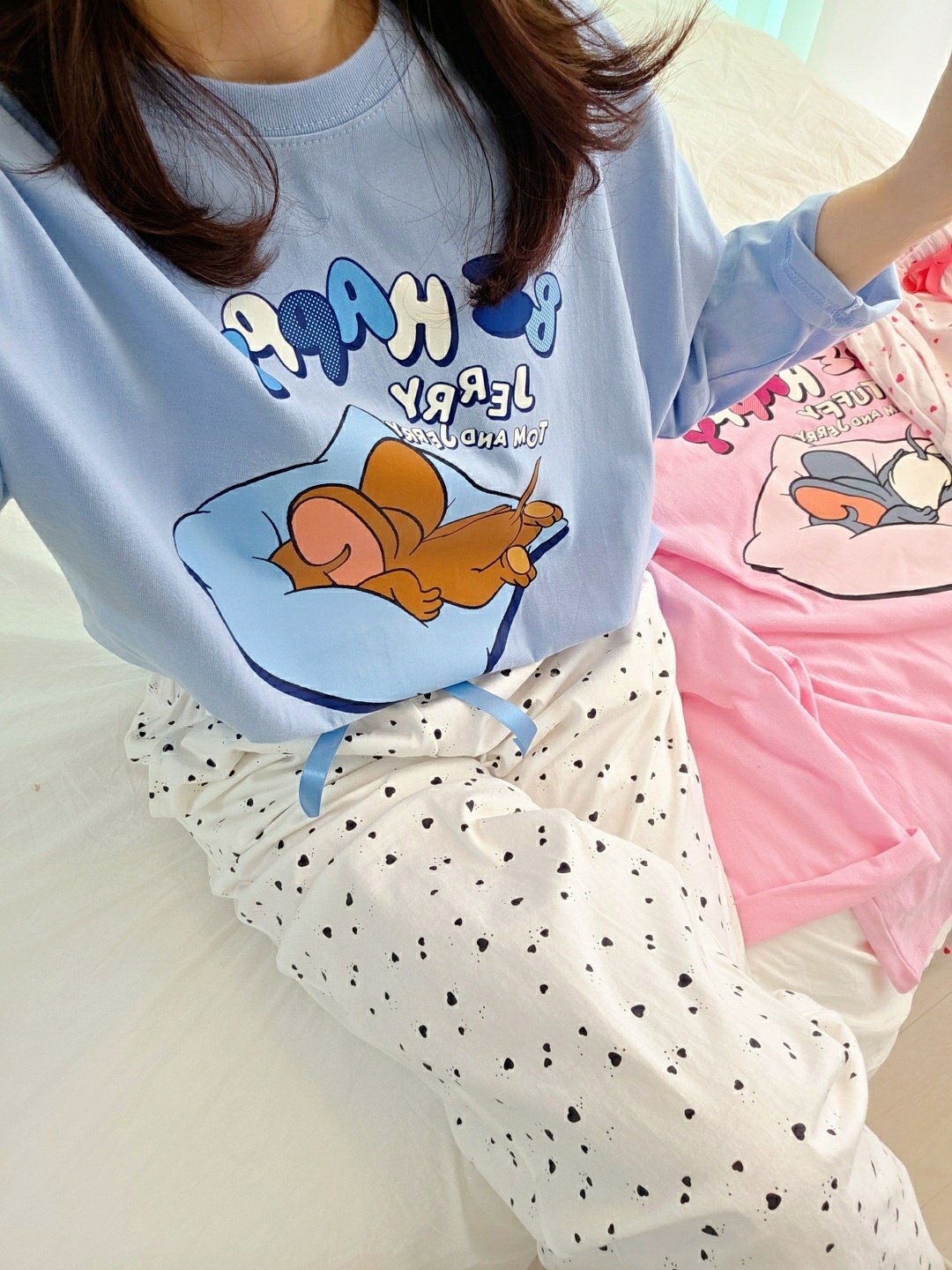 [DISNEY] Tom and Jerry Be Happy Pajama Set - 디즈니 톰과 제리 잠옷, 파자마 세트