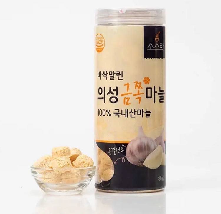 [SAUCE R.O.K] Dried Minced Garlic 80g(100% Korean) - 소스락 바싹말린 의성 금쪽 마늘80g (100% 한국산)
