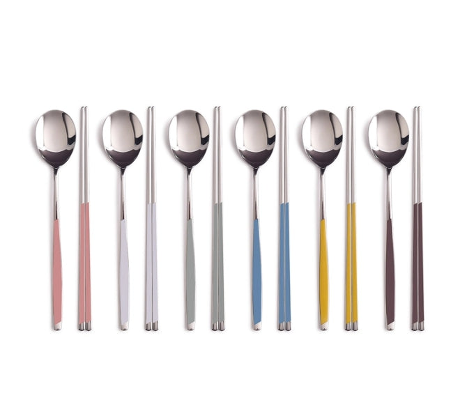 [GOLDENBELL] Premium Ceramic Color Spoon & Chopstick Set For 6 - 골든벨 칼라 세라믹 한수저 6인 세트